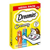 Dreamies Creamy Snacks - kuracie a losos (12 x 10 g)