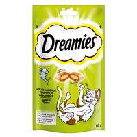 Dreamies snack pre mačky 60 g - výhodné balenie tuniak (2 x 60 g)