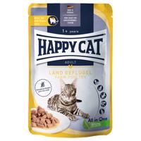 Ekonomické balenie Happy Cat Pouch Meat in Sauce 24 x 85 g  - Hydina na vidieku