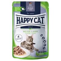 Ekonomické balenie Happy Cat Pouch Meat in Sauce 24 x 85 g  - Jahňacie mäso z pastvy