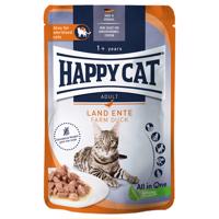 Ekonomické balenie Happy Cat Pouch Meat in Sauce 24 x 85 g  - Pozemok kačica