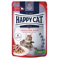 Ekonomické balenie Happy Cat Pouch Meat in Sauce 24 x 85 g  - Predalpský dobytok