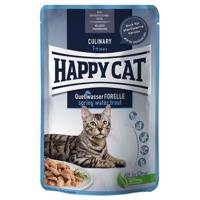 Ekonomické balenie Happy Cat Pouch Meat in Sauce 24 x 85 g  - Pstruh v pramenitej vode