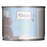 Ekonomické balenie MjAMjAM s omáčkou 24 x 185 g - blanšírovaný moriak s chutnou mrkvou