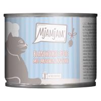 Ekonomické balenie MjAMjAM s omáčkou 24 x 185 g - blanšírovaný moriak s mušľami