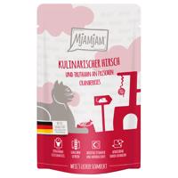 Ekonomické balenie MjAMjAM Squeeze 24 x 125 g - kulinárska zverina a moriak s čerstvými brusnicami