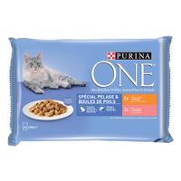 Ekonomické balenie PURINA ONE 8 x 85 g - Kuracie mäso a losos