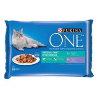 Ekonomické balenie PURINA ONE 8 x 85 g - Vnútorný tuniak a teľacie mäso