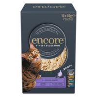 Encore Cat Pouch vo vývare 10 × 50 g - Finest Selection (3 druhy)