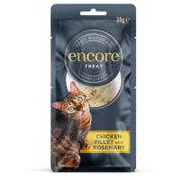 Encore Cat Treat kuracie filety s rozmarínom - výhodné balenie: 3 x 30 g