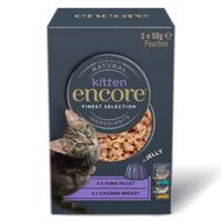 Encore Kitten Jelly Pouch 5 x 50 g - jemný výber (2 druhy)