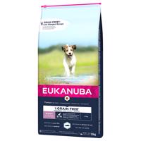 Eukanuba Grain Free - 10 % zľava - Puppy Small / Medium Breed Salmon 12 kg