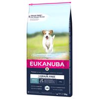 Eukanuba Grain Free Adult Small / Medium Breed s morskými rybami - 12 kg