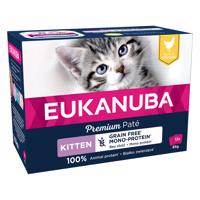 Eukanuba Kitten bez obilnín 12 x 85 g - kuracie