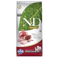 Farmina N&D Grain-free Adult Medium s kuracím mäsom a granátovým jablkom  - Ekonomické balenie: 2 x 12 kg