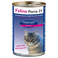 Feline Porta 21, 12 x 400 g - čisté kuracie mäso