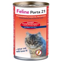 Feline Porta 21, 12 x 400 g - tuniak s hovädzím mäsom