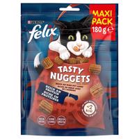 Felix maškrty, 4x balenia - 3 + 1 zdarma!  -  Tasty Nuggets hovädzie a jahňacie výhodné balenie: (4 x 180 g)