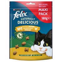 Felix Naturally Delicious maškrty pre mačky - kuracie s mačacou mätou (180 g)