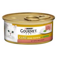 Gourmet Gold jemná paštéta 12 x 85 g - kačacie mäso & špenát