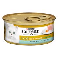 Gourmet Gold jemná paštéta 12 x 85 g - morský losos & mrkva