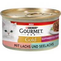 Gourmet Gold Raffiniertes Ragout 12 x 85 g - DUO losos a treska