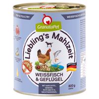 GranataPet Liebling's Mahlzeit 12 x 800 g - biela ryba a hydina