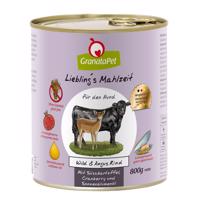 GranataPet Liebling's Mahlzeit 12 x 800 g - zverina a hovädzie Angus