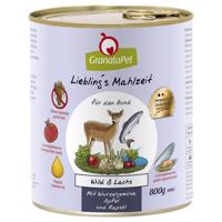 GranataPet Liebling's Mahlzeit 12 x 800 g - zverina a losos s koreňovou zeleninou, feniklom, jablkom a repkovým olejom