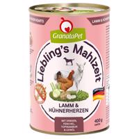 Granatapet Liebling's Mahlzeit 6 x 400 g - jahňacie a kuracie srdcia