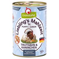 Granatapet Liebling's Mahlzeit 6 x 400 g - junior morčacie a králičie