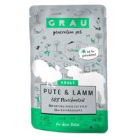 GRAU Adult bez obilnín 16 x 125 g - morčacie a jahňacie