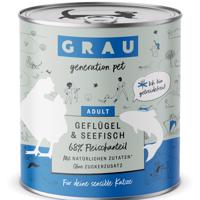 GRAU Adult bez obilnín 6 x 800 g - hydina a morské ryby