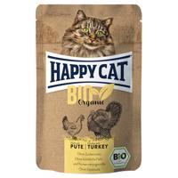 Happy Cat Bio kapsičky 6 x 85 g - bio-kuracie a bio-morčacie