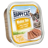 Happy Cat Minkas Duo jemná paštéta - hovädzie a králičie 16 x 100 g