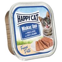 Happy Cat Minkas Duo jemná paštéta - hovädzie a losos 16 x 100 g