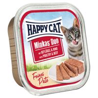 Happy Cat Minkas Duo jemná paštéta - hydinové a hovädzie 16 x 100 g