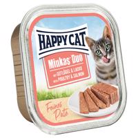 Happy Cat Minkas Duo jemná paštéta - hydinové a losos 16 x 100 g