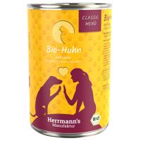 Herrmann's Classic Bio Menu 6 x 400 g - bio kuracie mäso s bio prosom