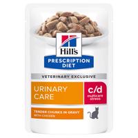 Hill's Prescription Diet, 36 x 85g - 24 + 12 zdarma - Diet c/d Multicare Stress Urinary Care kapsička - s kuracím