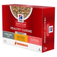 Hill's Science Plan Young Adult Sterilised Healthy Cuisine s kuracím a lososom - 12 x 80 g