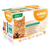 Iams Delights Adult Land & Sea Mix - 12 x 85 g v omáčke