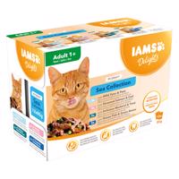 Iams Delights Adult Sea Mix - 12 x 85 g v omáčke