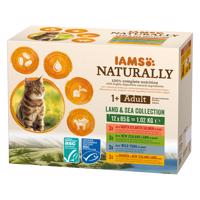 IAMS Naturally Adult Cat Land & Sea Collection - 12 x 85 g