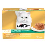 Jumbo balenie Gourmet Gold Raffiniertes Ragout 96 x 85 g - hovädzie, kuracie, jahňacie, morčacie so zeleninou