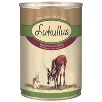 Lukullus 1 x 400 g konzerva na vyskúšanie! - králik & divina