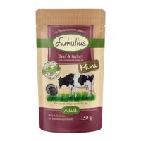 Lukullus Naturkost Adult Mini bez obilnín 6 x 150 g - hovädzie a morčacie