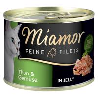 Miamor Feine Filets 24 x 185 g - Tuniak & Zelenina v želé