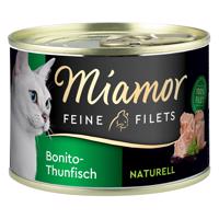 Miamor Feine Filets Naturelle 24 x 156 g - Bonito-tuniak