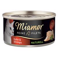 Miamor Feine Filets Naturelle 24 x 80 g - kuracie a krevety